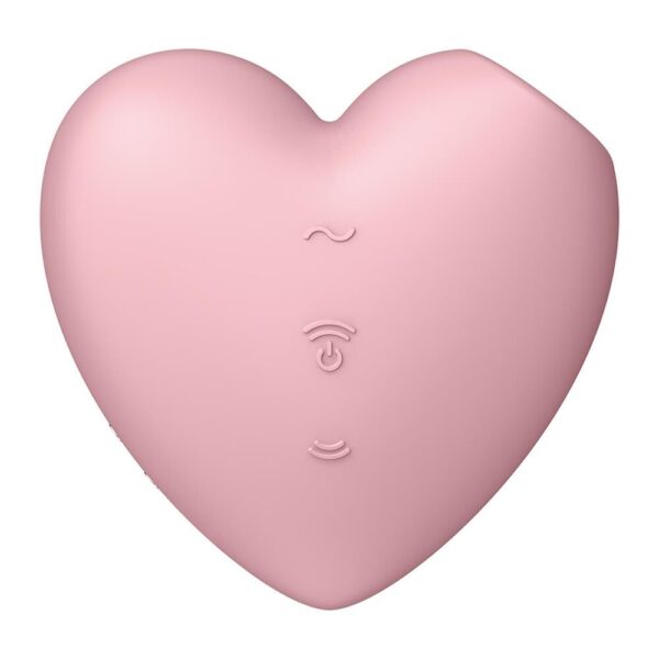 Вакуумний стимулятор-серце з вібрацією Satisfyer Cutie Heart Light Red