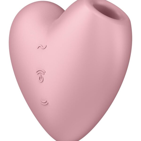 Вакуумний стимулятор-серце з вібрацією Satisfyer Cutie Heart Light Red