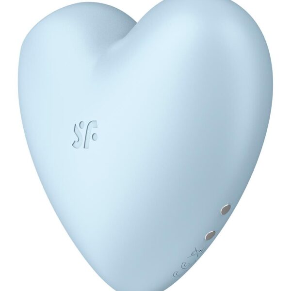 Вакуумний стимулятор-серце з вібрацією Satisfyer Cutie Heart Blue