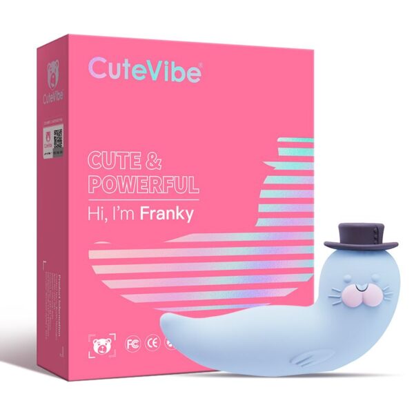 Вакуумний вібратор CuteVibe Franky Blue