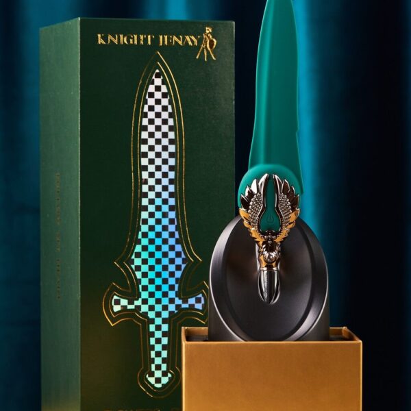 Вишуканий вібратор Knight Jenay FLOWERS & SWORD, маска, стрічка та лубрикант у комплекті