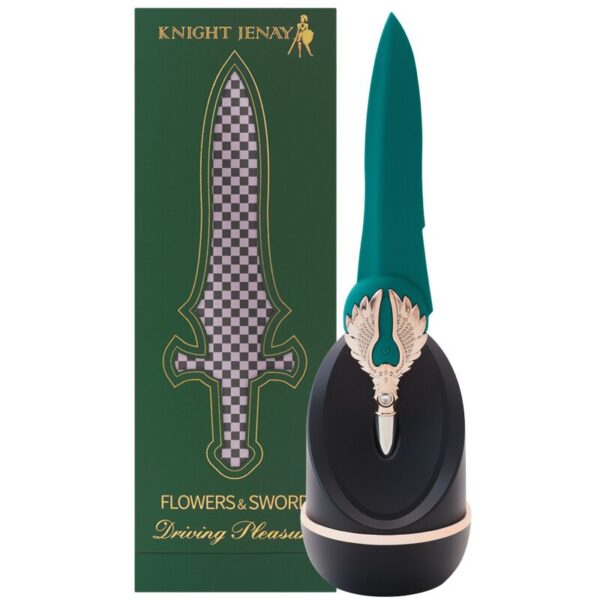 Вишуканий вібратор Knight Jenay FLOWERS & SWORD, маска, стрічка та лубрикант у комплекті