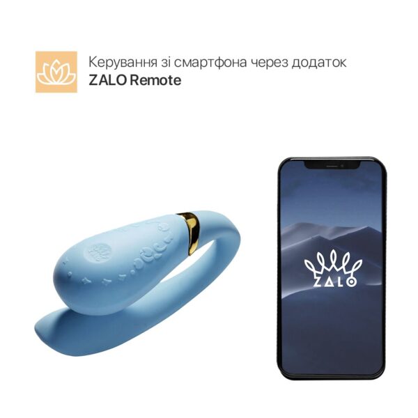 Смартвібратор для пар Zalo — Fanfan Royal Blue