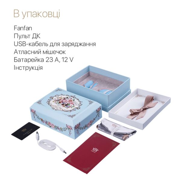 Смартвібратор для пар Zalo Fanfan set Royal Blue, пульт ДК