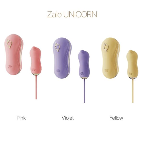 Набір 2в1 Zalo — UNICORN Yellow, віброяйце + вакуумний стимулятор