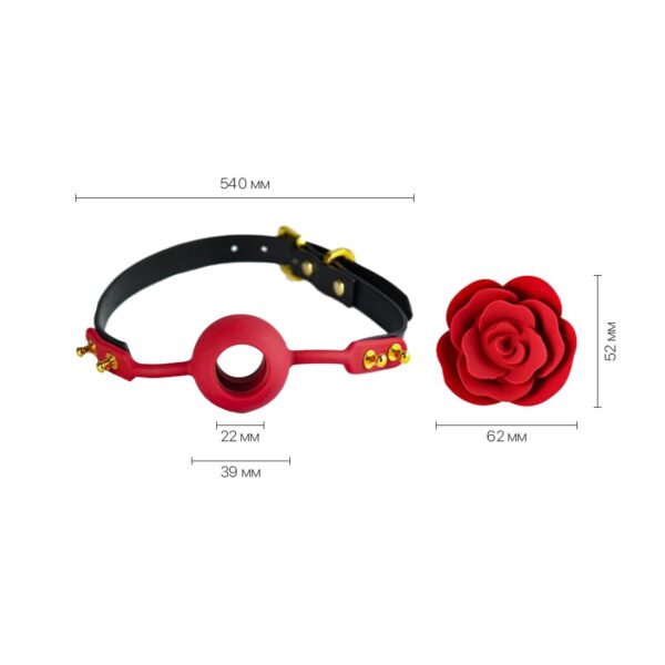 Розкішний кляп у вигляді троянди Zalo - Rose Ball Gag, подвійне використання