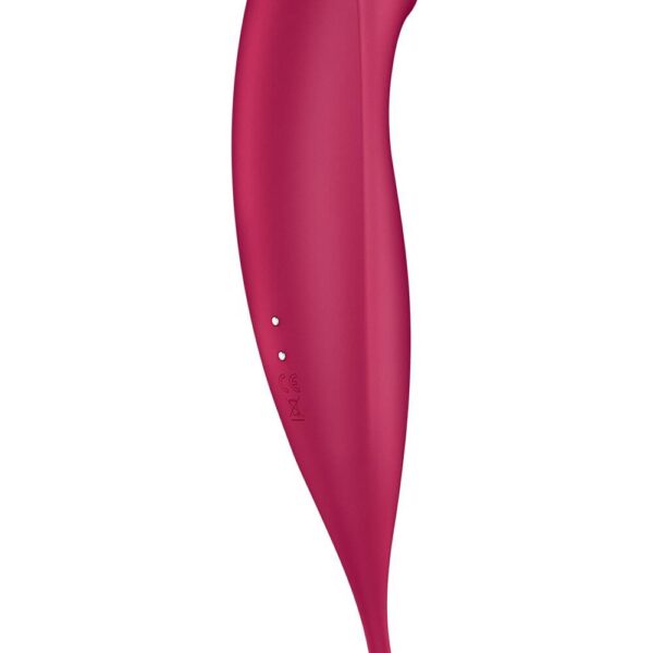 Смарт-вібратор для клітора з вакуумною стимуляцією Satisfyer Twirling Pro+ dark red