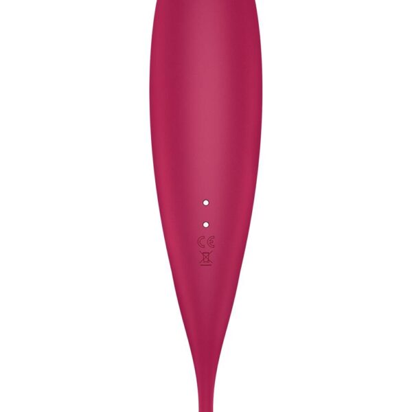 Смарт-вібратор для клітора з вакуумною стимуляцією Satisfyer Twirling Pro+ dark red