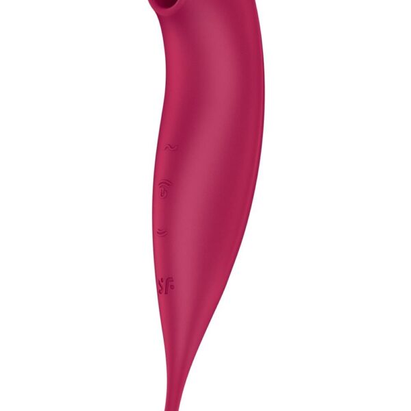 Смарт-вібратор для клітора з вакуумною стимуляцією Satisfyer Twirling Pro+ dark red