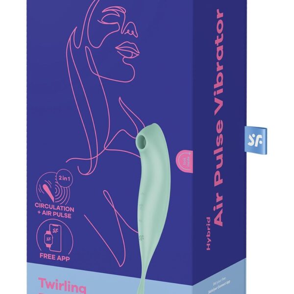 Смарт-вібратор для клітора з вакуумною стимуляцією Satisfyer Twirling Pro+ Mint