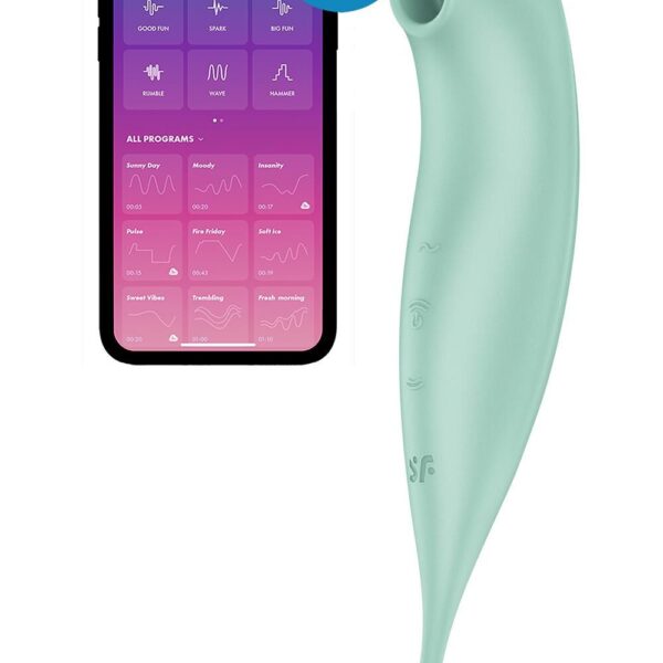 Смарт-вібратор для клітора з вакуумною стимуляцією Satisfyer Twirling Pro+ Mint