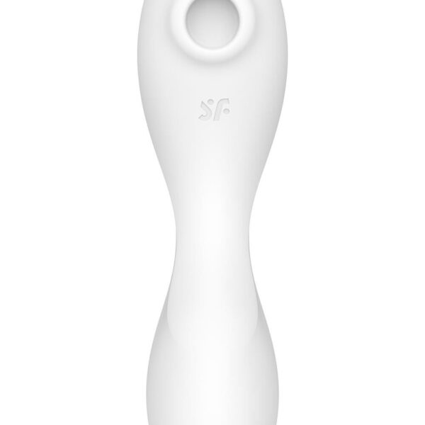 Вакуумний смарт-стимулятор із вібрацією Satisfyer Curvy Trinity 5 (White), керування зі смартфона