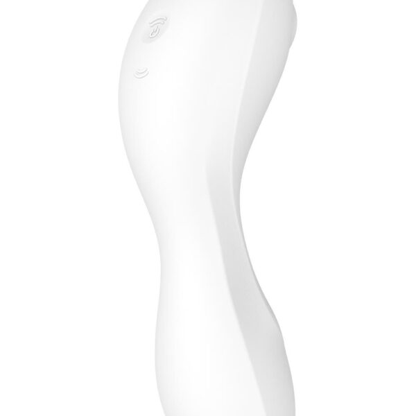 Вакуумний смарт-стимулятор із вібрацією Satisfyer Curvy Trinity 5 (White), керування зі смартфона