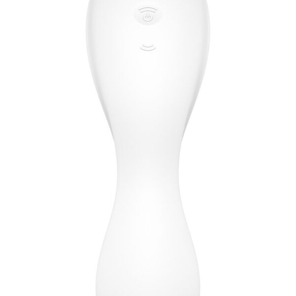 Вакуумний смарт-стимулятор із вібрацією Satisfyer Curvy Trinity 5 (White), керування зі смартфона