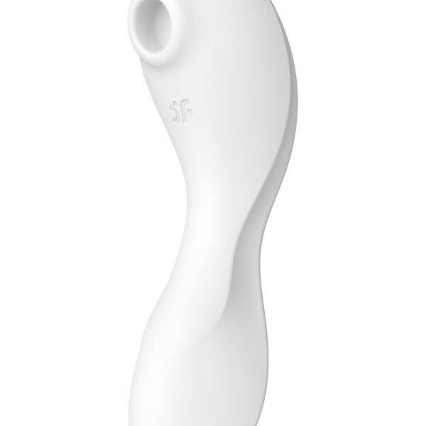 Вакуумний смарт-стимулятор із вібрацією Satisfyer Curvy Trinity 5 (White), керування зі смартфона