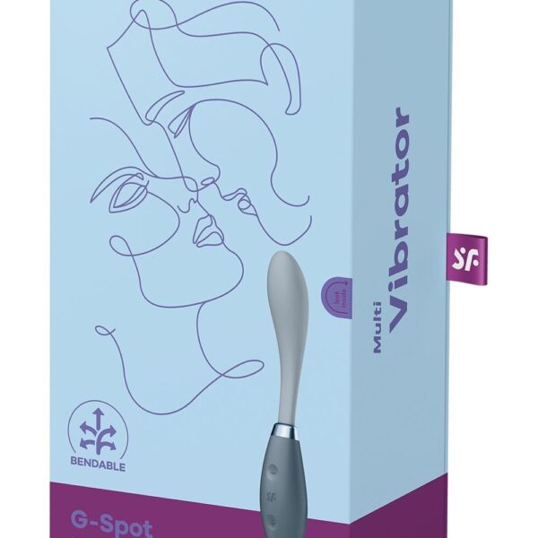 Вібратор Satisfyer G-Spot Flex 3 Grey, гнучкий стовбур із фіксацією положення