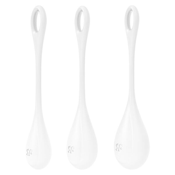 Набір йоні намистин Satisfyer Yoni Power 1 White, діаметр 2-2,5-3см, вага 22-46-74гр