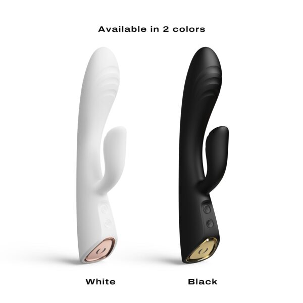 Вібратор-кролик з підігрівом Dorcel FLEXI RABBIT BLACK, гнучкий стовбур