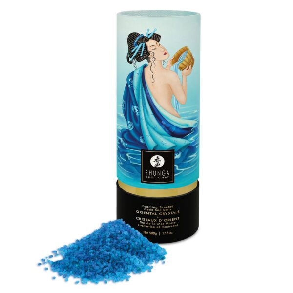 Пінлива сіль для ванни Shunga Dead Sea salt Oriental Crystals — Ocean Temptations (500 г), сіль Мерт