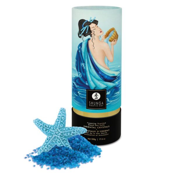 Пінлива сіль для ванни Shunga Dead Sea salt Oriental Crystals — Ocean Temptations (500 г), сіль Мерт