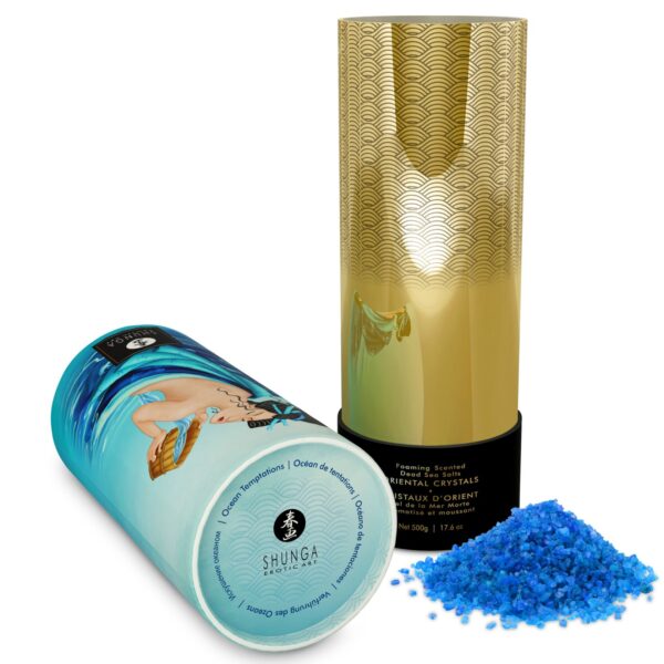 Пінлива сіль для ванни Shunga Dead Sea salt Oriental Crystals — Ocean Temptations (500 г), сіль Мерт