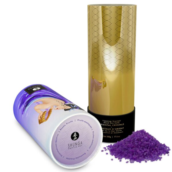Пінлива сіль для ванни Shunga Dead Sea salt Oriental Crystals — Exotic Fruits (500 г), сіль Мертвого