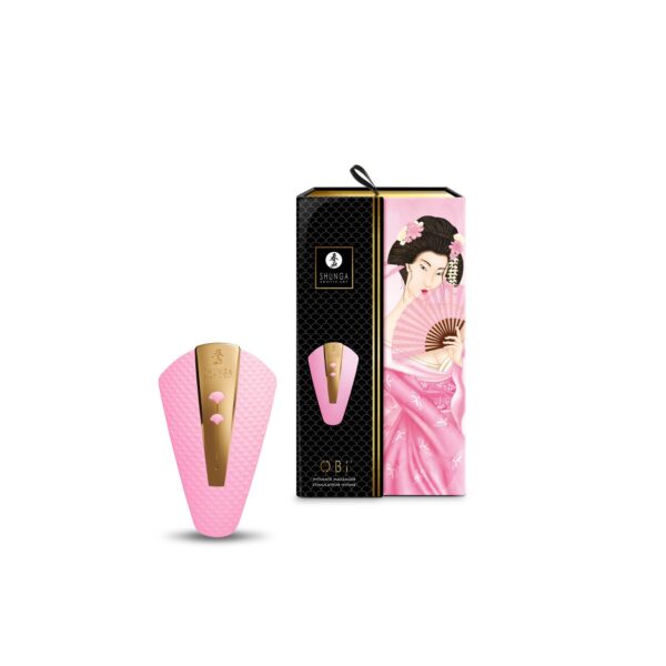 Кліторальний вібратор Shunga Obi Light Pink