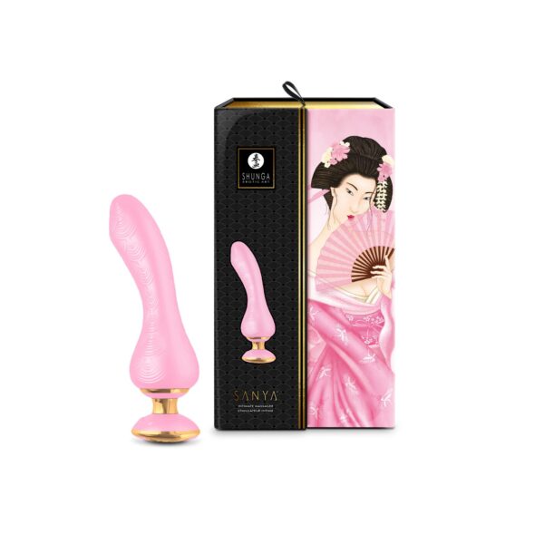 Вібратор для точки G Shunga Sanya Light Pink, гнучкий стовбур