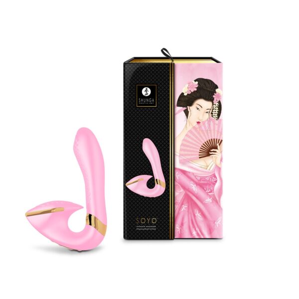 Вагінально-кліторальний вібратор Shunga Soyo Light Pink