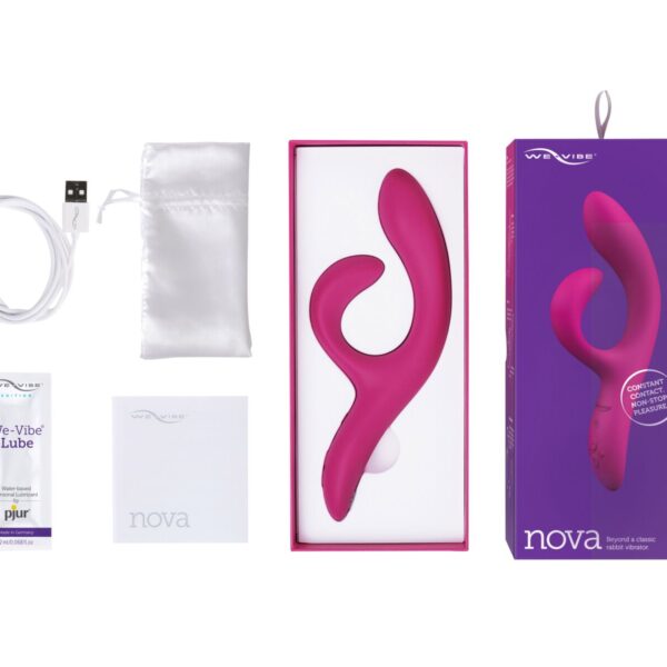 Смарт вібратор-кролик We-Vibe Nova Fuchsia, ергономічний, регульований кут нахилу стовбура