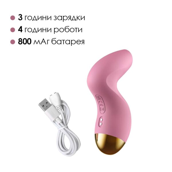 Вакуумний кліторальний стимулятор Svakom Pulse Pure Pale Pink, 5 режимів, 5 інтенсивностей у кожному