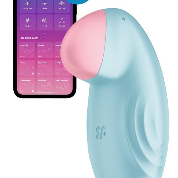 Смарт-вібратор для клітора Satisfyer Tropical Tip Light Blue