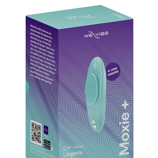 Смарт-вібратор у трусики We-Vibe Moxie+ Aqua, оновлений пульт ДК