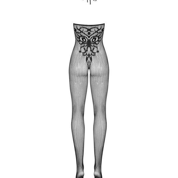 Бодістокінг Obsessive Bodystocking G308 S/M/L, халтер, декор у вигляді татуювання