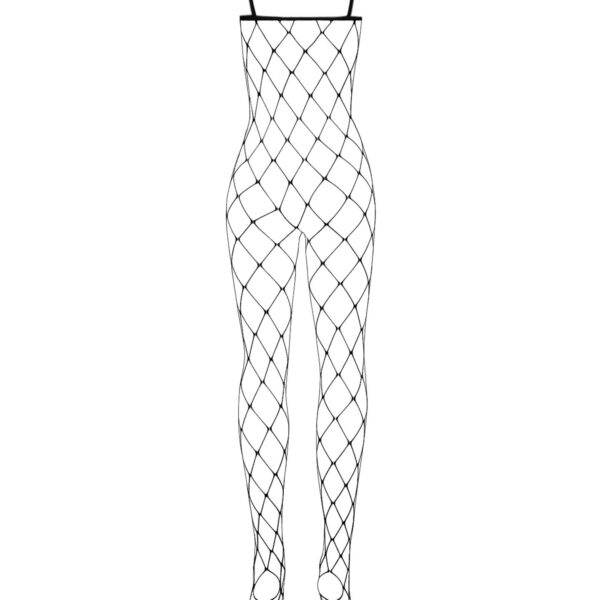 Бодістокінг з великим вічком і відкритими грудьми Obsessive Bodystocking N102 S/M/L, чорний, комбіне