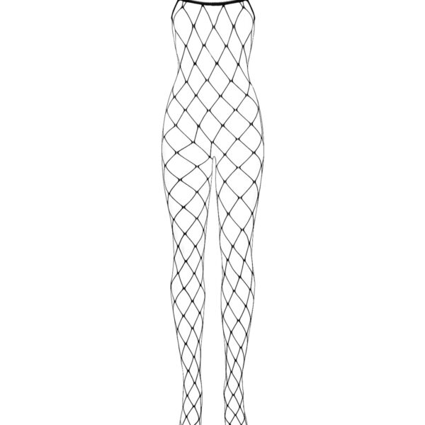 Бодістокінг з великим вічком і відкритими грудьми Obsessive Bodystocking N102 S/M/L, чорний, комбіне