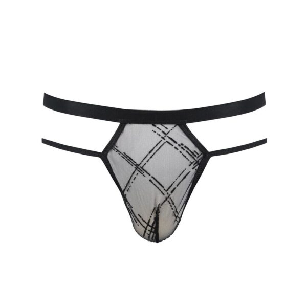 Чоловічі прозорі стринги Passion 029 Thong Collin L/XL Black, сітка