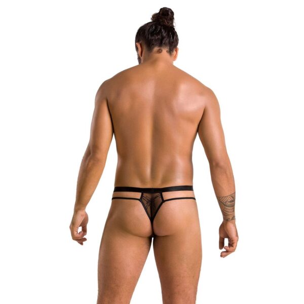 Чоловічі прозорі стринги Passion 029 Thong Collin L/XL Black, сітка