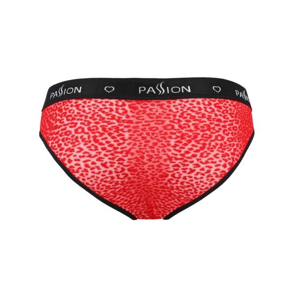 Чоловічі напівпрозорі труси Passion 031 Slip Mike L/XL Red, під леопард