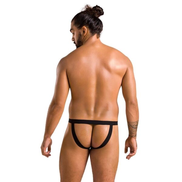 Чоловічі сліпи на шнурівці Passion 044 Slip Ben XXL/XXXL Black, екошкіра, люверси
