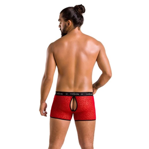 Чоловічі прозорі боксери Passion 046 Short Parker L/XL Red, сітка, під леопард