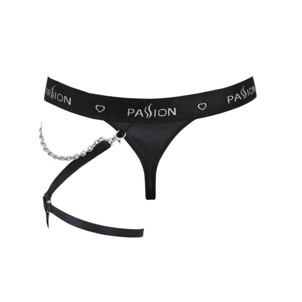 Чоловічі трусики танга з підв’язкою Passion 058 Thong Bill L/XL Black