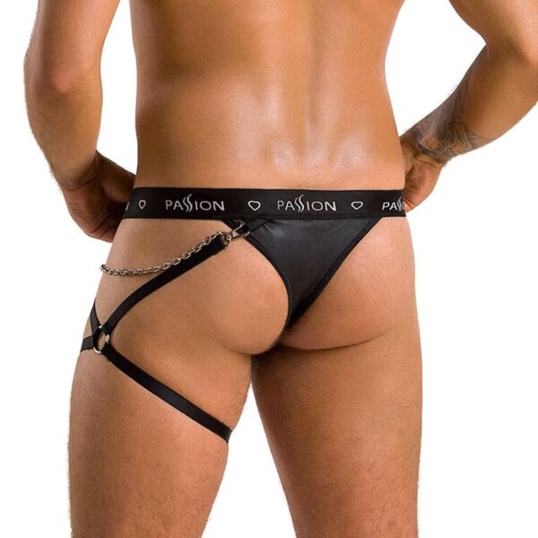 Чоловічі трусики танга з підв’язкою Passion 058 Thong Bill L/XL Black