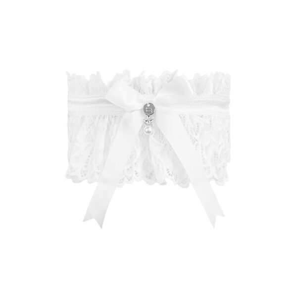 Ажурна підв’язка Obsessive Amor Blanco garter, white