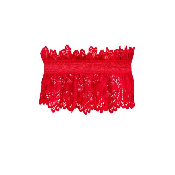 Ажурна підв’язка Obsessive Amor Cherris garter, red