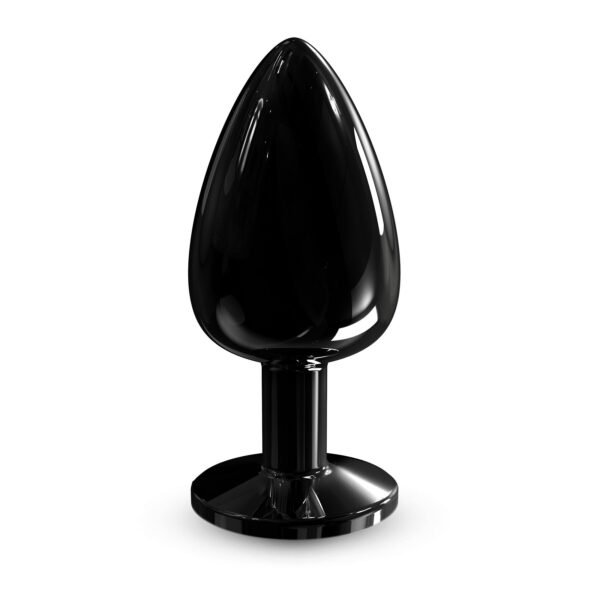 Металева анальна пробка з кристалом Dorcel Diamond Plug Black L