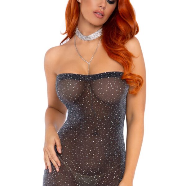 Сукня-бандо зі стразами Leg Avenue Lurex rhinestone tube dress, з люрексом, one size