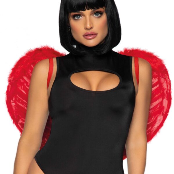 Крила дияволиці Leg Avenue devil wings Red, справжнє пір’я