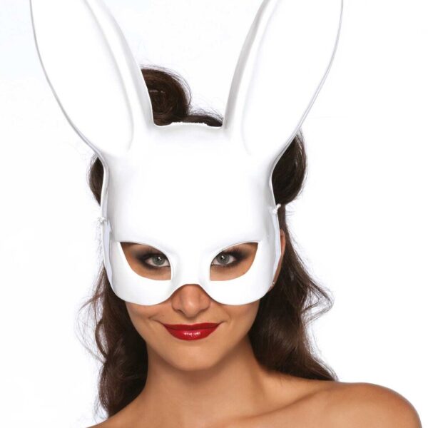 Маска кролика Leg Avenue Masquerade Rabbit Mask White, довгі вушка, на резинці