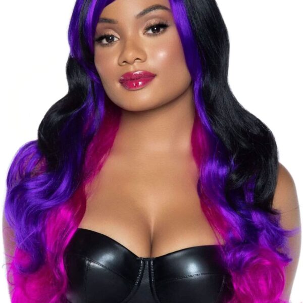 Leg Avenue Allure Multi Color Wig Black/Purple